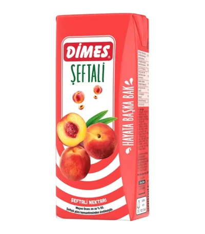 Dimes Şeftali Nektarı Kutu 200 ml 27 adet