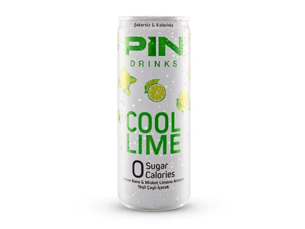 Pin Drinks Cool Lime Kutu 250 ml 24 adet