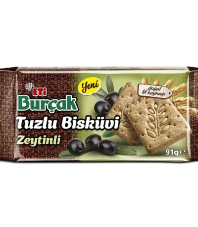 Eti Burçak Tuzlu Zeytinli 91 gr 16 adet