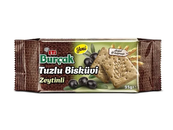 Eti Burçak Tuzlu Zeytinli 91 gr 16 adet