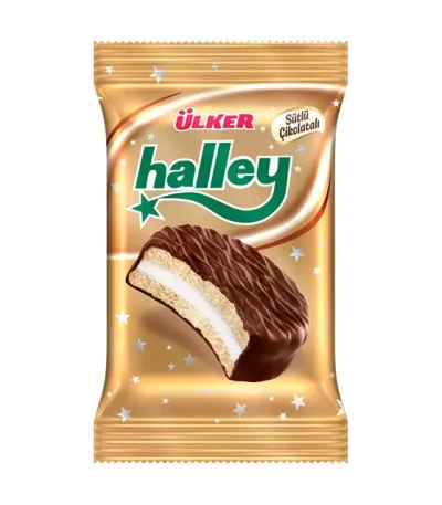 Ülker Halley Çikolata Kaplamalı Bisküvi 30 gr 24 adet