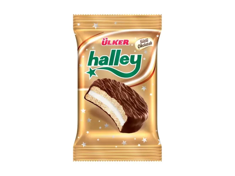 Ülker Halley Çikolata Kaplamalı Bisküvi 30 gr 24 adet