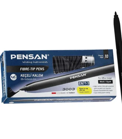 Pensan 3003 Keçeli Kalem Siyah 10'lu Paket