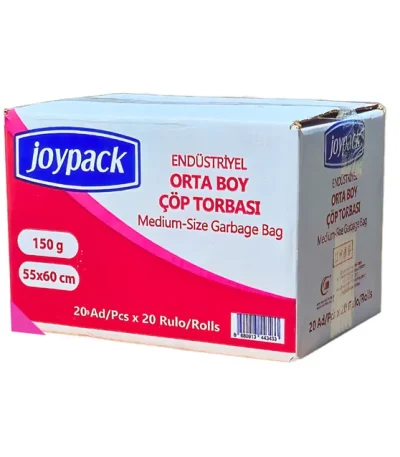 Joypack Jumbo Endüstriyel Orta Boy Çöp Torbası 150 gr 55X60 20 Rulo
